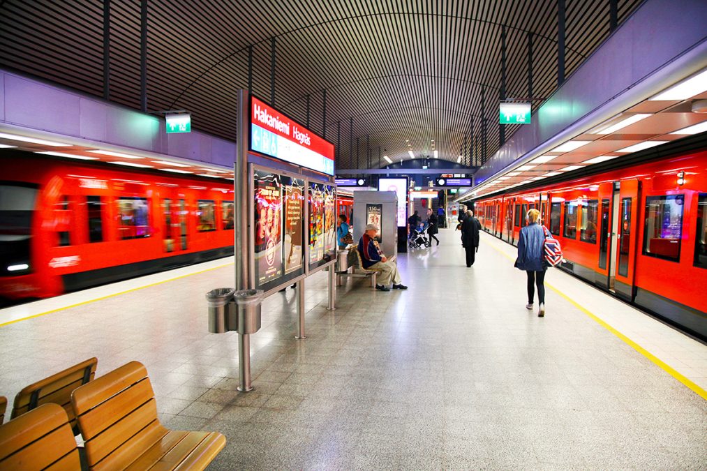 Metrostation i Hagnäs.