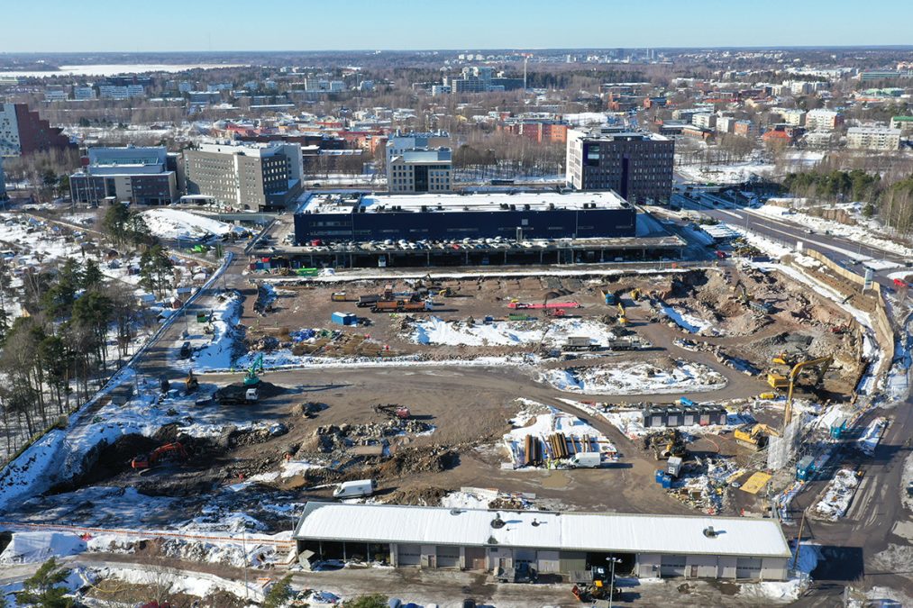 Ilmakuva Ruskeasuon varikosta.