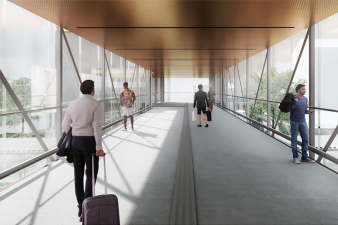 Havainnekuva Kannelmäen juna-asemasta.