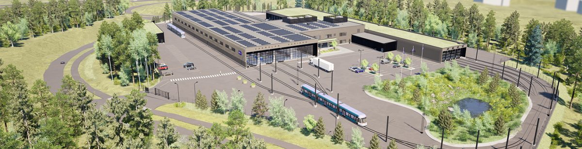 Havainnekuva Vaaralan varikosta.