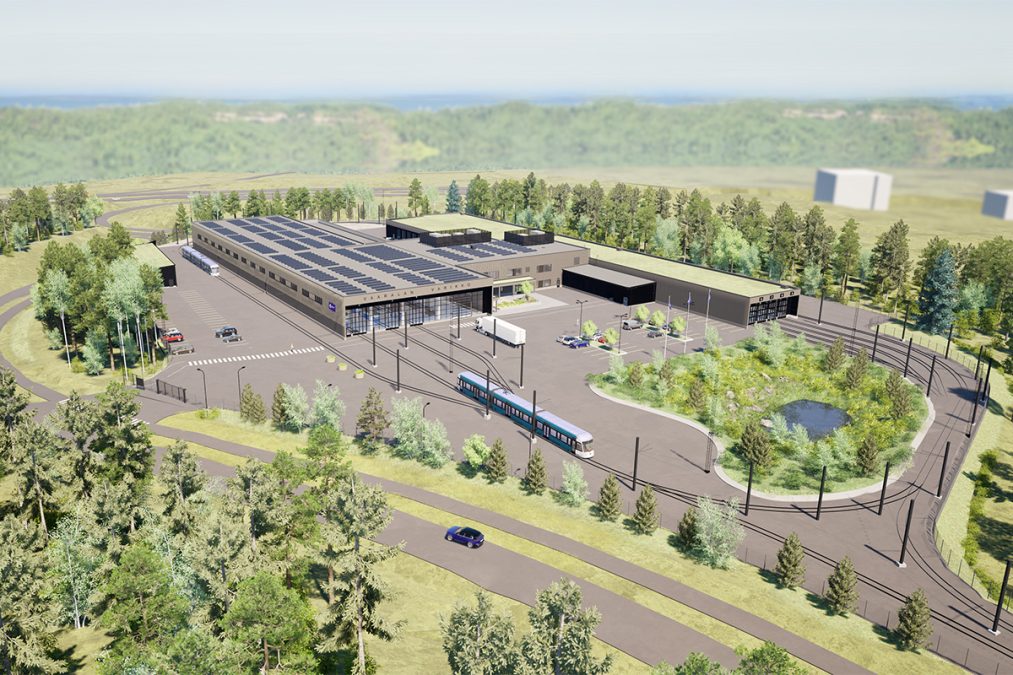 Havainnekuva Vaaralan varikosta.